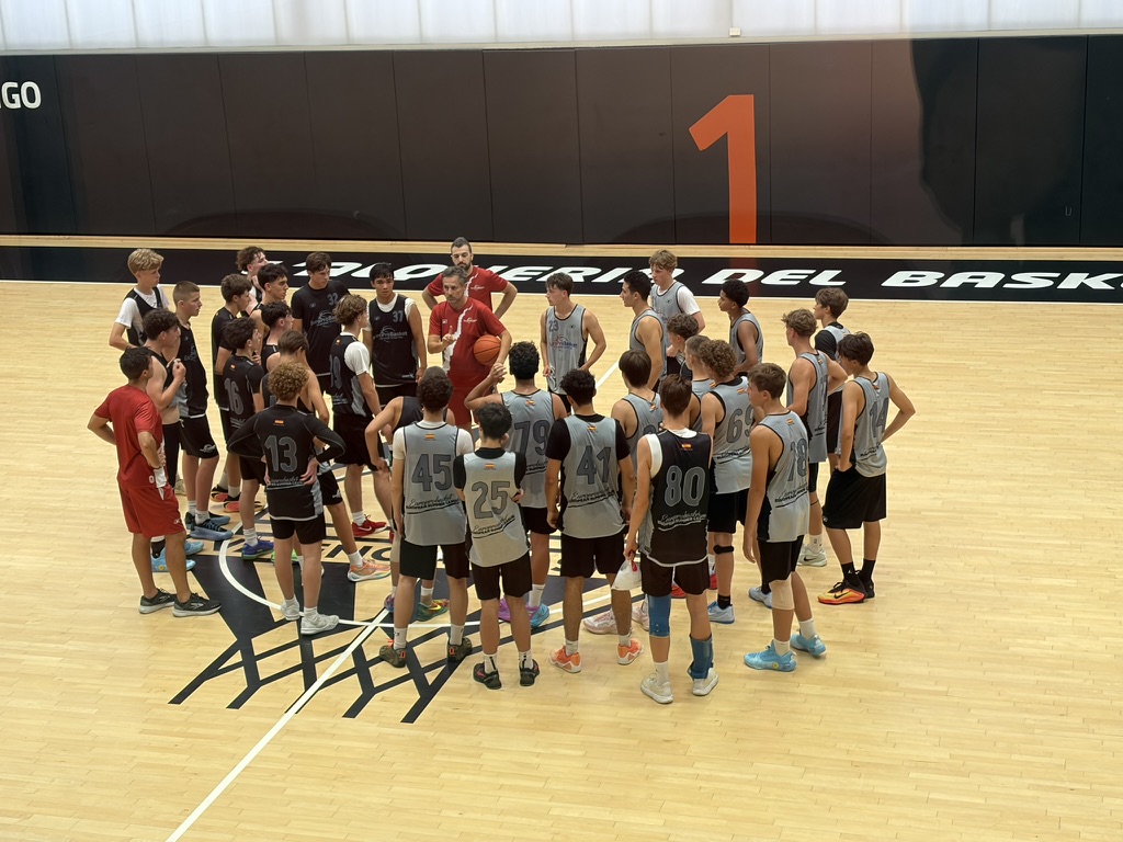 Europrobasket players training at L'Alqueria del Basket in Valencia, Spain