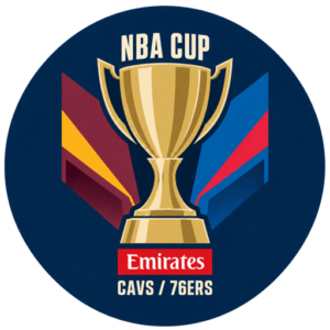NBA Cup Cavs vs 76ers badge